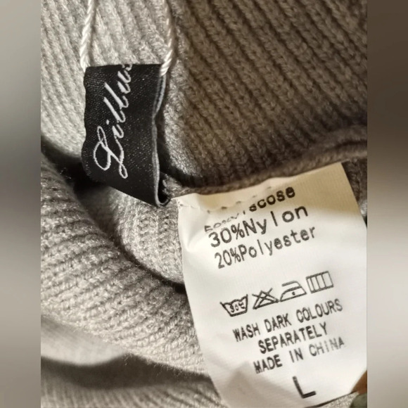 Women's Large Oversized Lillusory Designer Soft Stretchy Long Sweater Dress - Picture 6 of 7